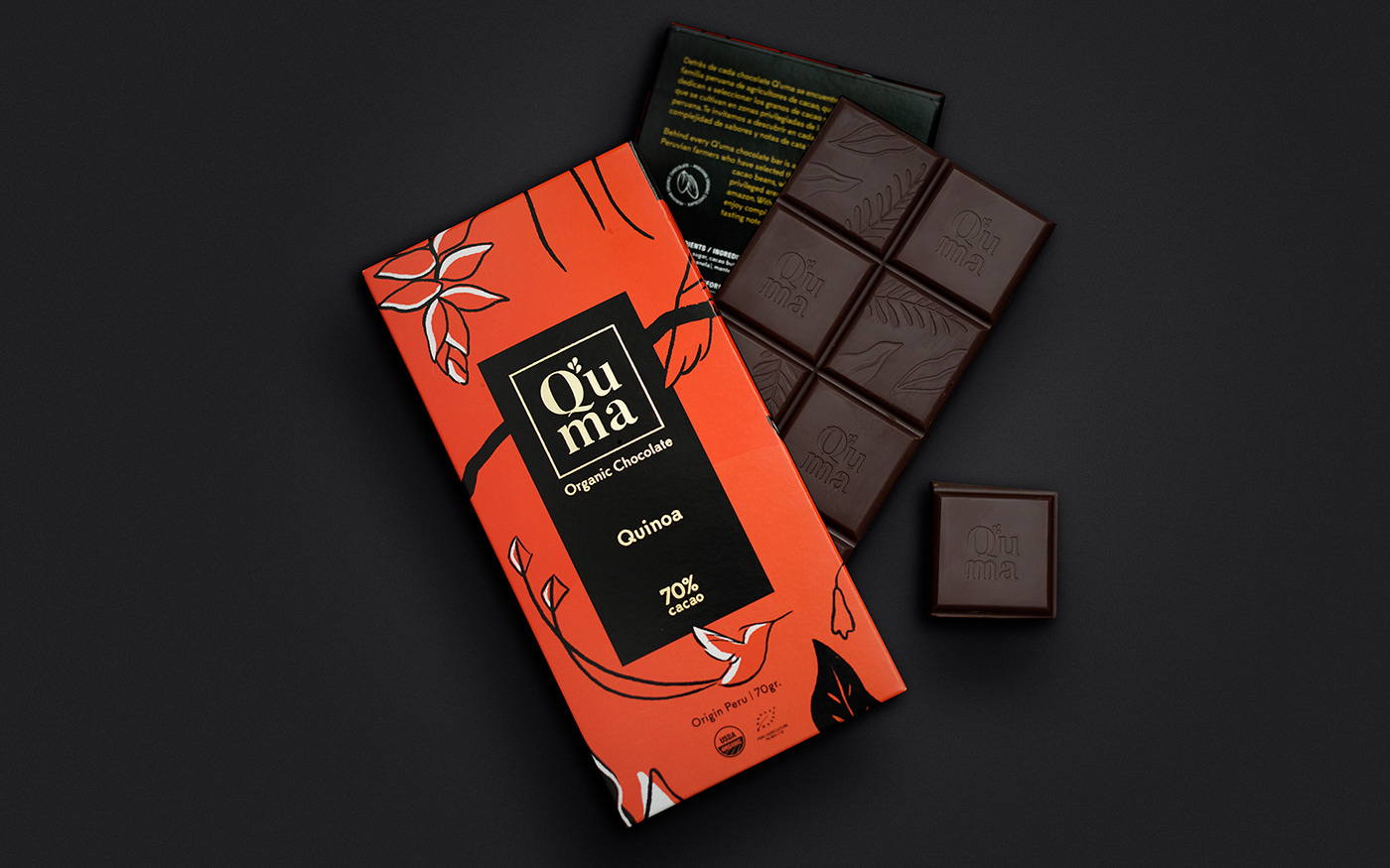 Рестайлинг, Дизайн упаковки, Sed Estudio, Q'uma Chocolate