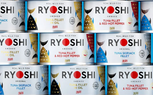 Рыбные консервы, Дизайн этикетки, Дизайн упаковки, Ryoshi, Depot