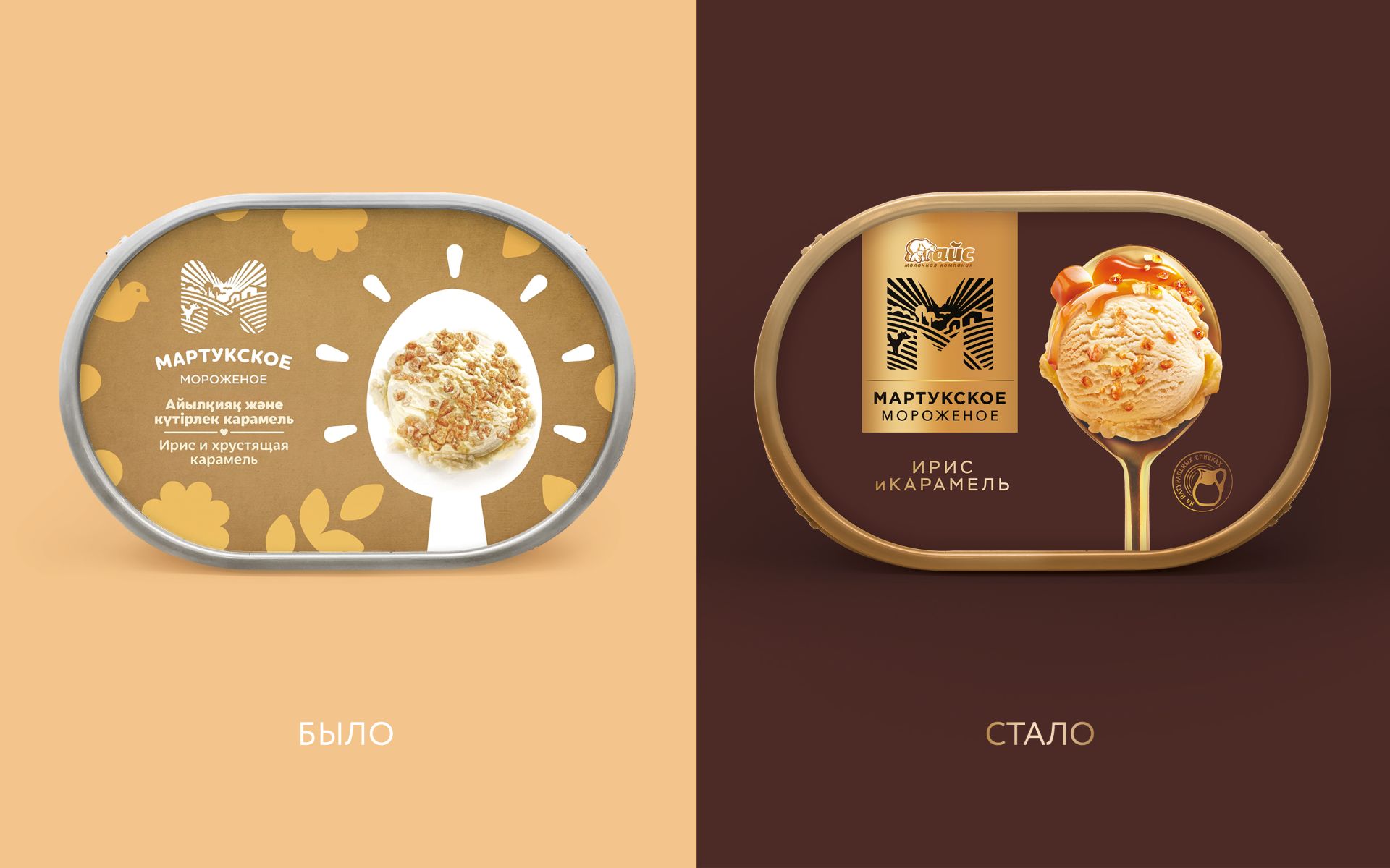 Мартукское мороженое, Логотип, Дизайн этикетки, Дизайн упаковки, Getbrand